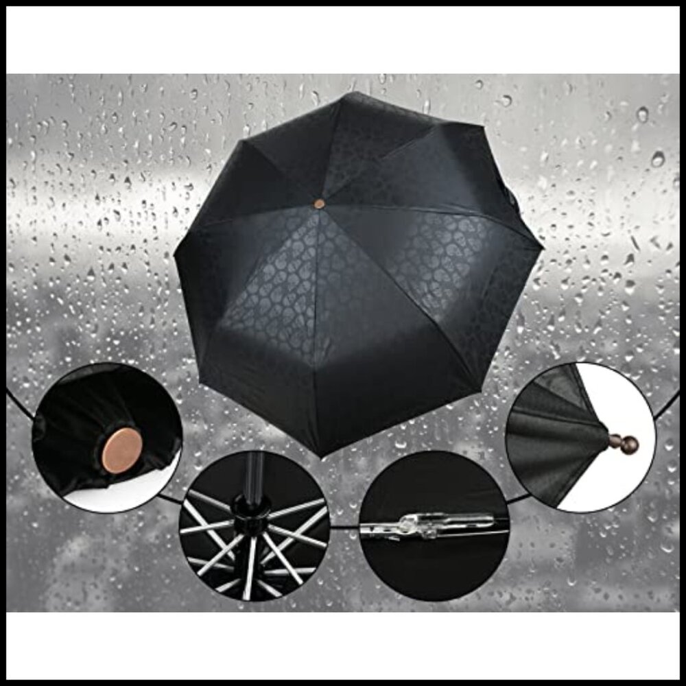 Skull Pattern Folding Umbrella Automatic Open Clo… - image 3